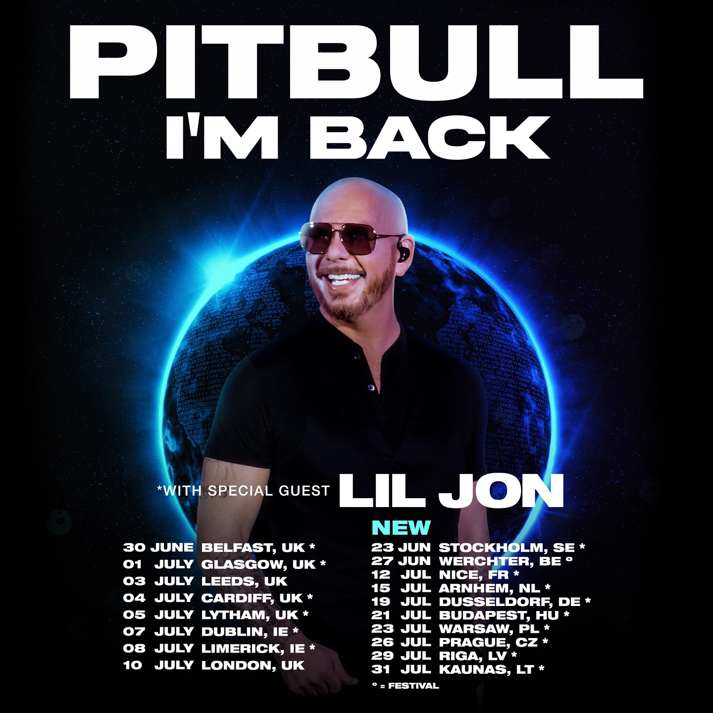 Pitbull Im Back Tour Poster 2025-2026